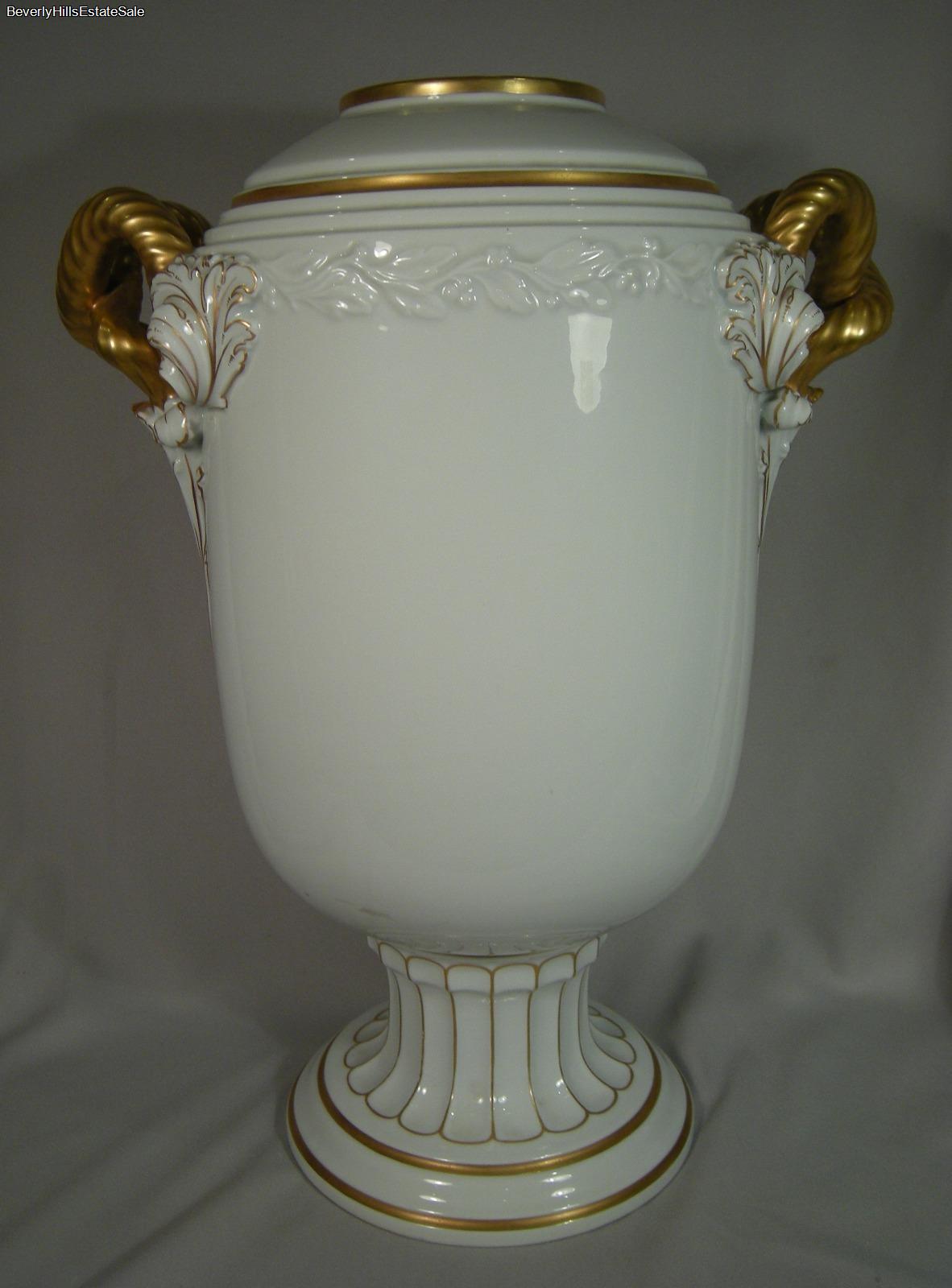 Exquisite Large Antique Rosenthal Vase Gold HandPainted Portrait eBay