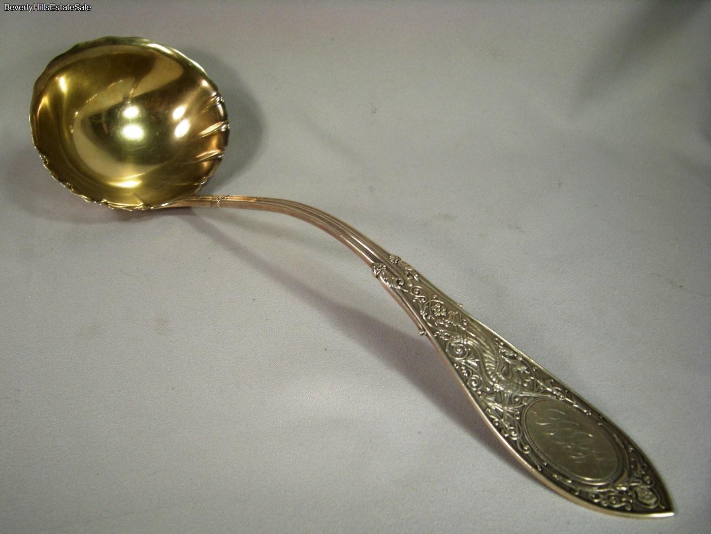 Antique Whiting Sterling Silver Griffin Punch Ladle eBay