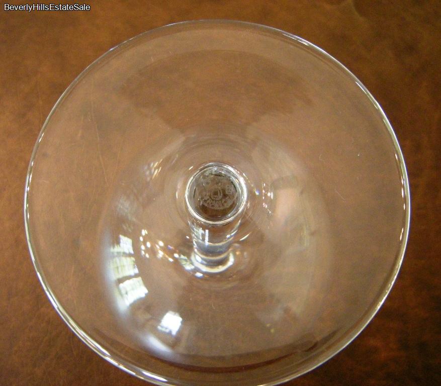 9 Large Vintage Baccarat Crystal Balloon Red Wine Stemmed Glasses eBay