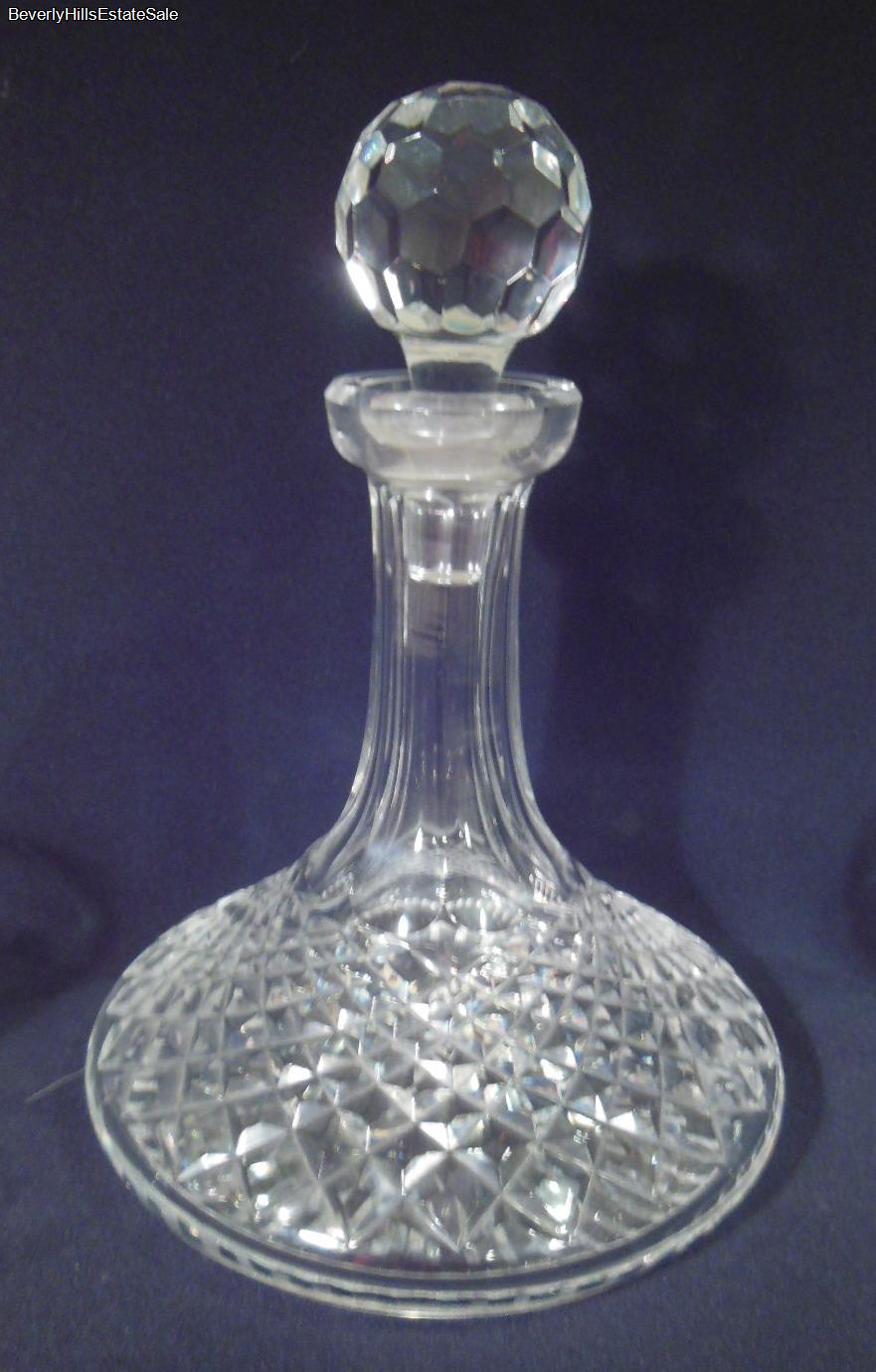Waterford Crystal Colleen Pattern Ship's Decanter & 4 Claret Glasses eBay
